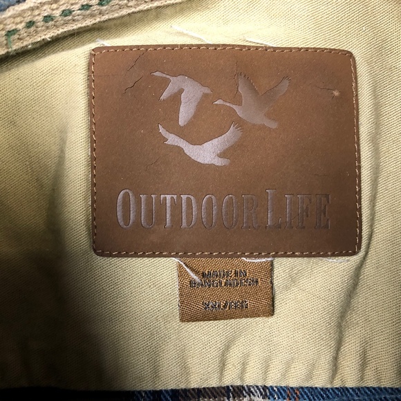 Outdoor Life Hunting Hiking Fishing Flannel Button Up Mens XXL REG $65 - Picture 2 of 3